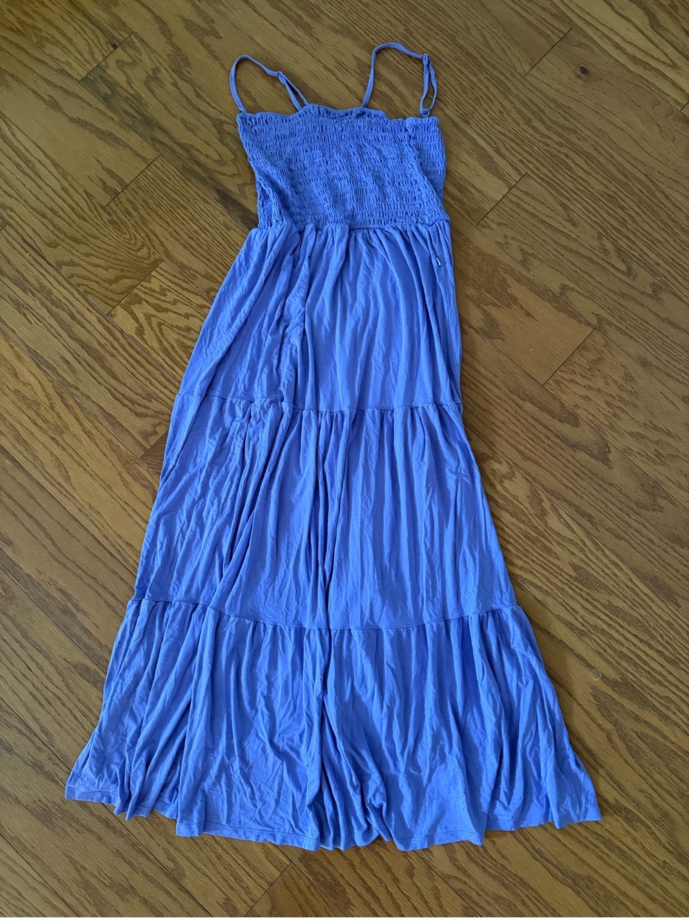 Baby Bubble Maternity Smocked Bodice Maxi Dress in Purple Large extra l L/XL